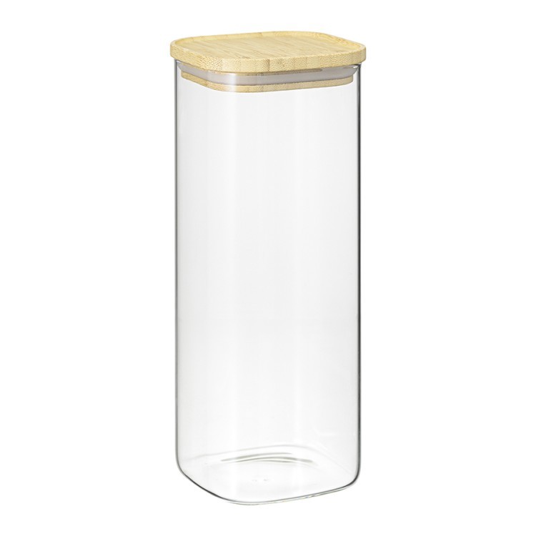 Банка для хранения квадратная glass bamboo, 1,9 л (77500)