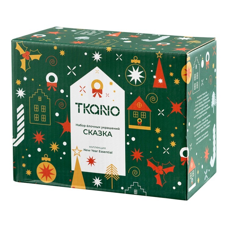Набор ёлочных украшений Сказка из коллекции new year essential, 4шт (80998)
