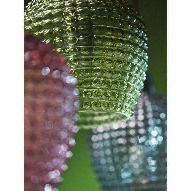 Светильник подвесной каскадный aurora, 110х18 см, сливовый/зеленый/серый (76562)