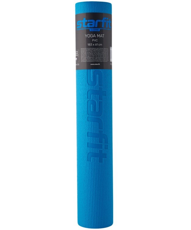 Коврик для йоги и фитнеса FM-104, PVC, 183x61x0,4 см, синий (1005314) Коврик для йоги и фитнеса FM-104, PVC, 183x61x0,4 см, синий (1005314)