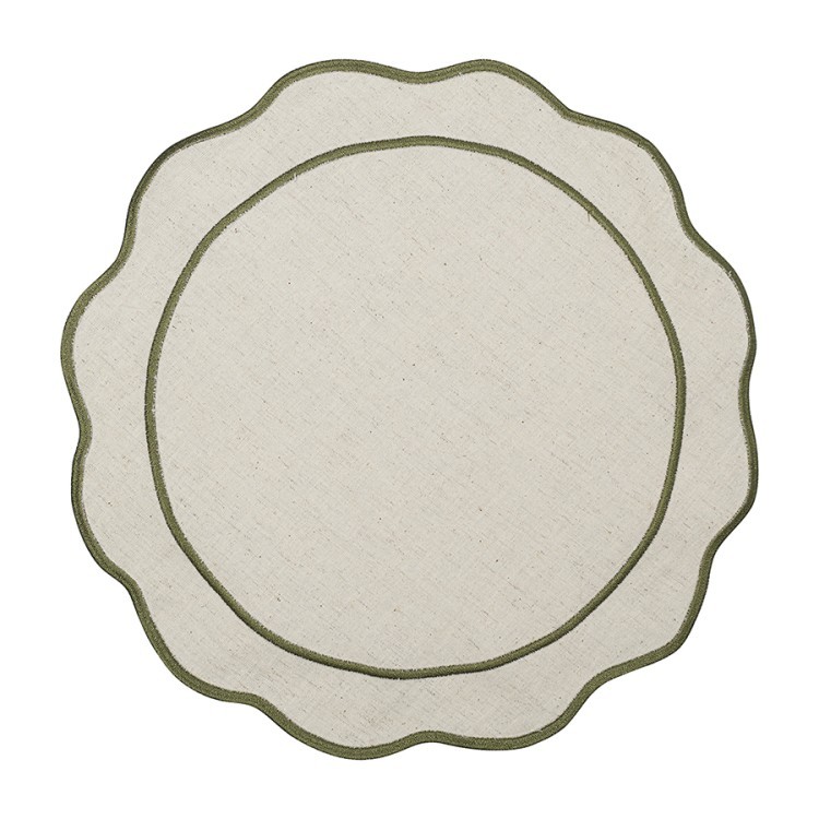 Салфетка под приборы anemone из коллекции trendy ruffles, D38 см, оливковый (78890) Салфетка под приборы anemone из коллекции trendy ruffles, D38 см, оливковый (78890)