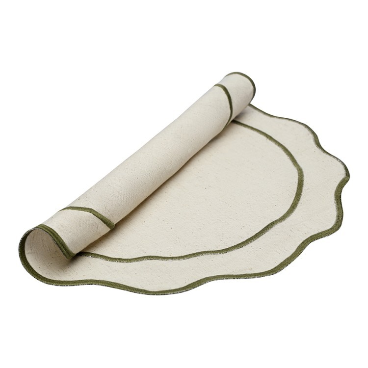Салфетка под приборы anemone из коллекции trendy ruffles, D38 см, оливковый (78890) Салфетка под приборы anemone из коллекции trendy ruffles, D38 см, оливковый (78890)