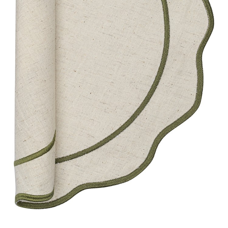 Салфетка под приборы anemone из коллекции trendy ruffles, D38 см, оливковый (78890) Салфетка под приборы anemone из коллекции trendy ruffles, D38 см, оливковый (78890)