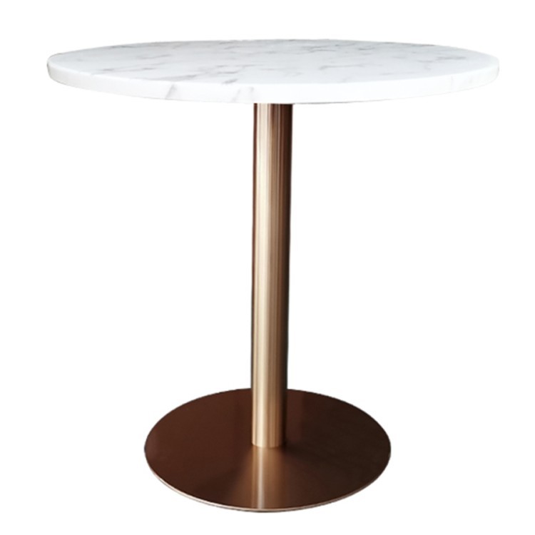 Стол обеденный trond, D60 см, мрамор/золотой (74275)