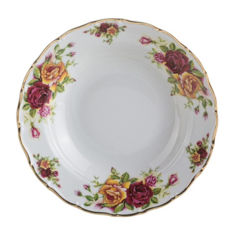 Набор суповых тарелок "английские розы", 6 шт., диаметр=23 см Bohemia Porcelan (655-219) 