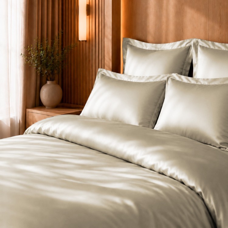 Кпб,king size,"solid" бежевый, сатин, хлопок 100%,п.240х260-1шт,пр.260х260-1шт,н.50х70-2шт/70х70-2ш Lefard (989-004-19)