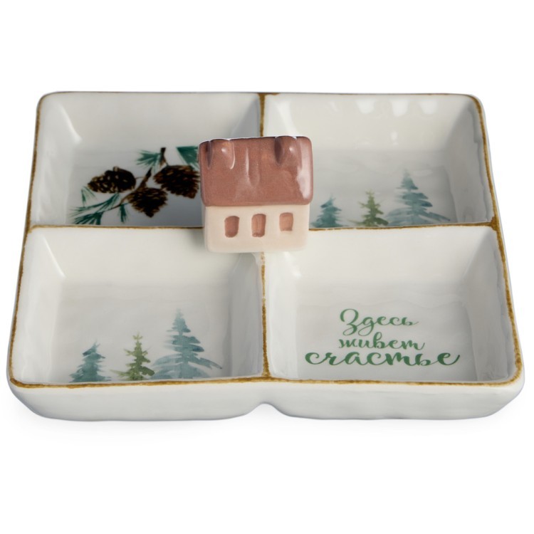 Менажница 4 секции коллекция "chalet" 19,5*19,5*8,5 см Lefard (230-500)