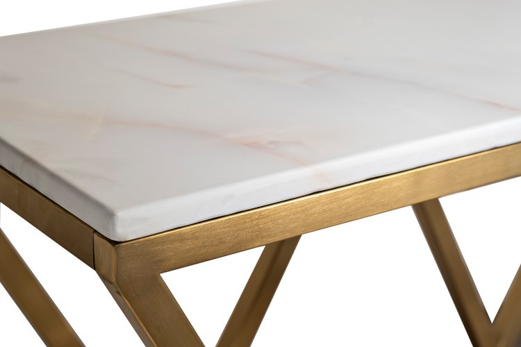 Консоль Bianco Namibia бел.мр/мат.зол80*30*78 (TT-00005048)