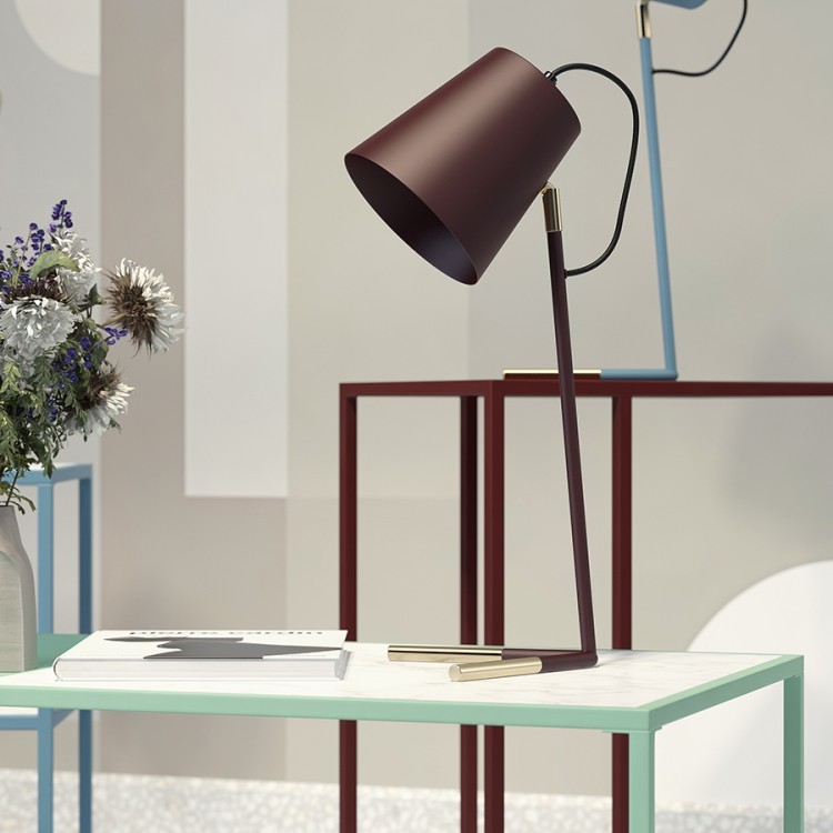 Лампа настольная byokko, D20х47 см, сливовая (76846)