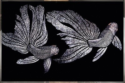 Картина Рыбы с кристаллами Swarovski (2356)