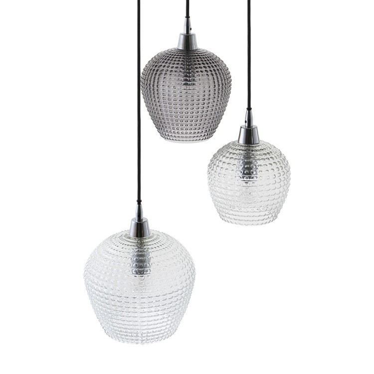 Светильник подвесной каскадный aurora, D50 см, серый/прозрачный (76565)