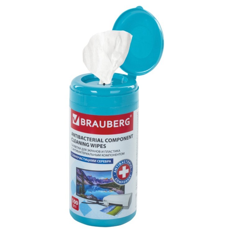Салфетки для экранов и пластика Brauberg XXL 100 шт в тубе 513476 (4) (65866) Салфетки для экранов и пластика Brauberg XXL 100 шт в тубе 513476 (4) (65866)