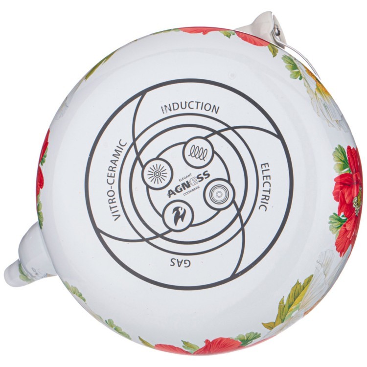 Чайник agness эмалированный серия "маки" 2,5 л Agness (934-446) Чайник agness эмалированный серия "маки" 2,5 л Agness (934-446)