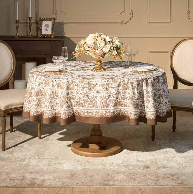 Скатерть овальная "royal garden" 160х220 см ,белый, 100% хлопок, твил, с пропиткой (850-754-26) 