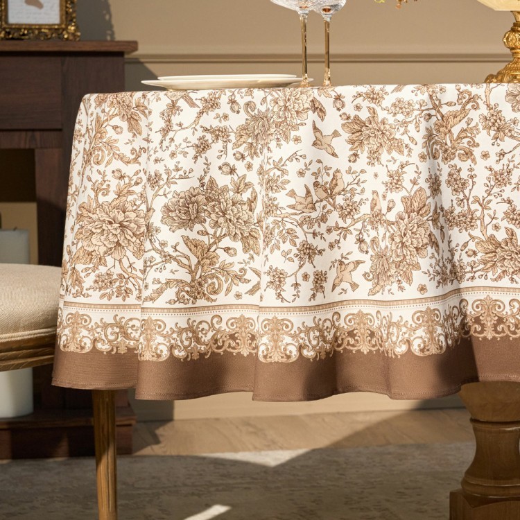 Скатерть овальная "royal garden" 160х220 см ,белый, 100% хлопок, твил, с пропиткой (850-754-26) 