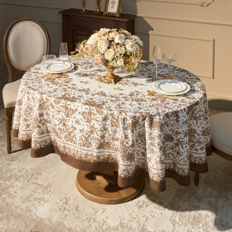 Скатерть овальная "royal garden" 160х220 см ,белый, 100% хлопок, твил, с пропиткой (850-754-26) 