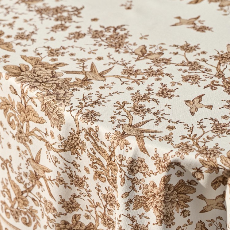 Скатерть овальная "royal garden" 160х220 см ,белый, 100% хлопок, твил, с пропиткой (850-754-26) 
