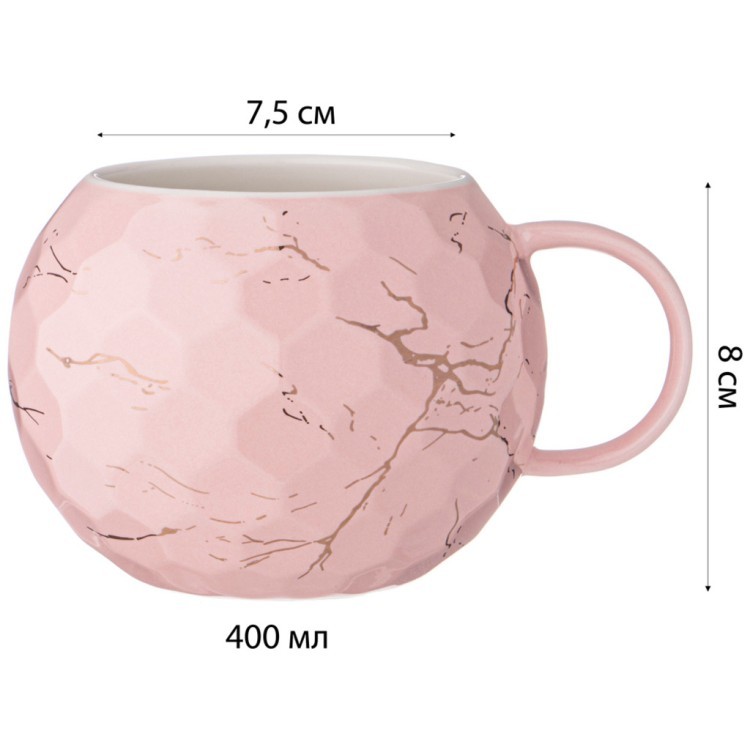 Кружка lefard breaktime 400мл, розовая Lefard (90-1087)