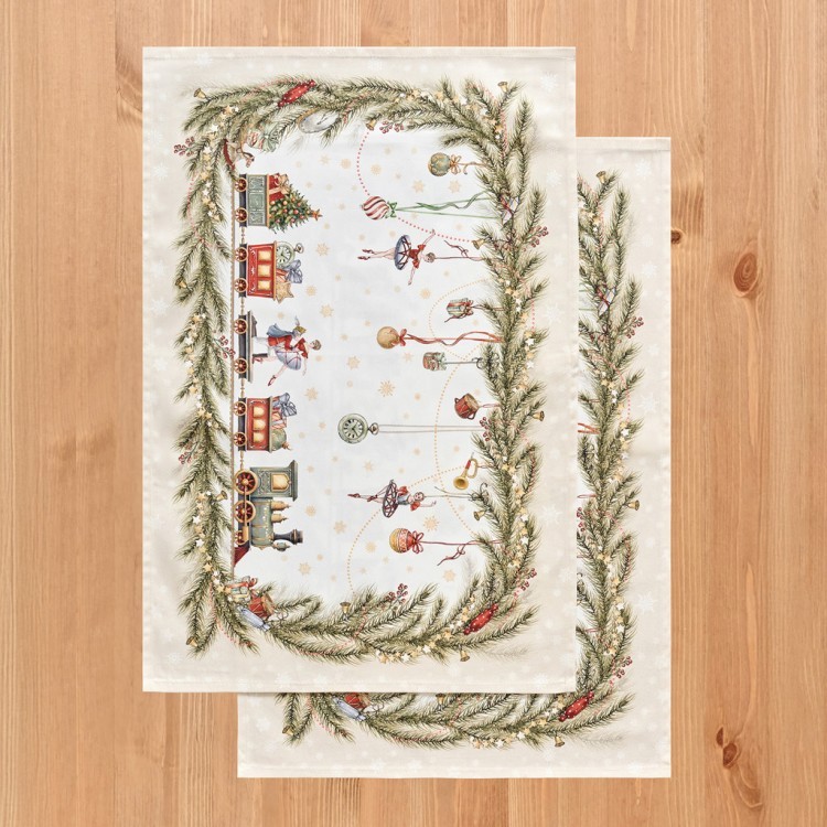 Набор полотенец из 2 шт "щелкунчик" 40х60см  бежевый,100%хлопок,твил Lefard (850-757-6)