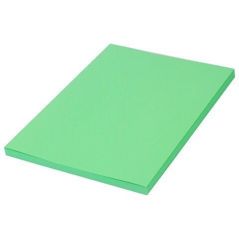 Бумага цветная для принтера Brauberg А4 80 г/м2 100 листов зеленая 112451 (3) (85733)