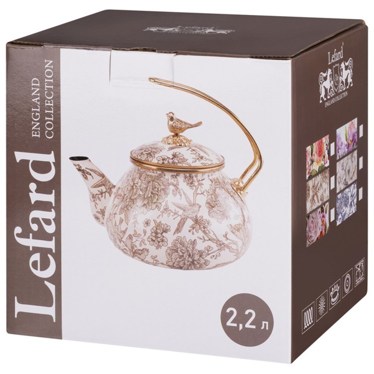 Чайник эмалированный lefard, серия яблоневый сад, 2,2л подходит для индукцион.плит Lefard (950-737)