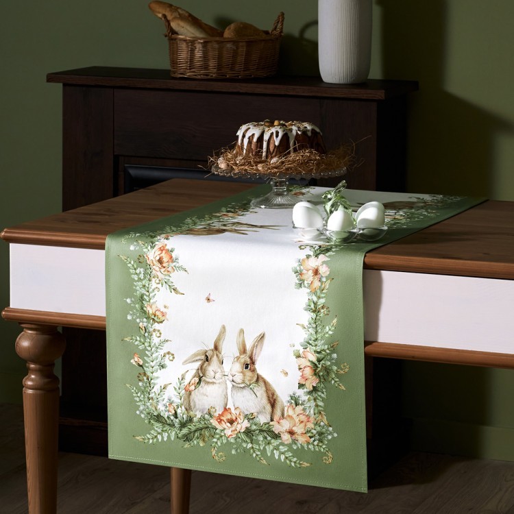 Дорожка "sense",40х146см, зеленый ,100% хлопок,твил, Lefard (850-753-31)