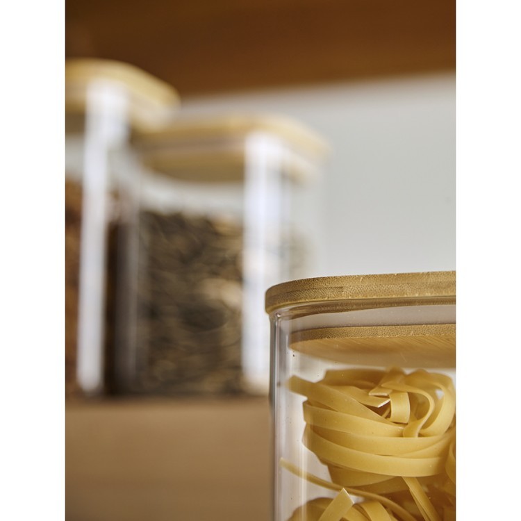 Банка для хранения квадратная glass bamboo, 1,5 л (77499)