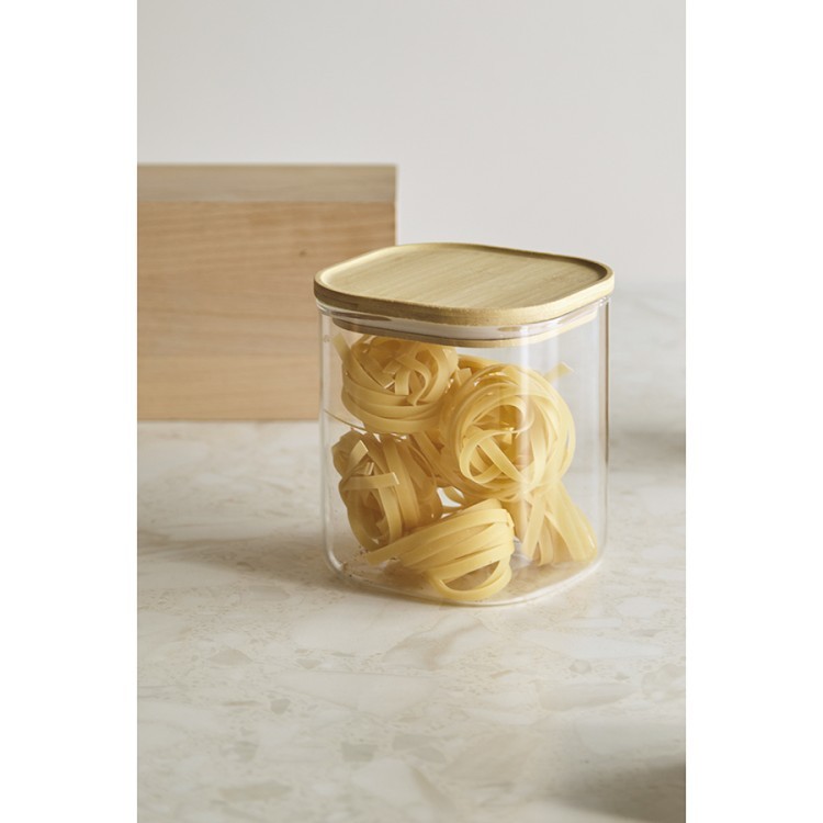 Банка для хранения квадратная glass bamboo, 1,5 л (77499)