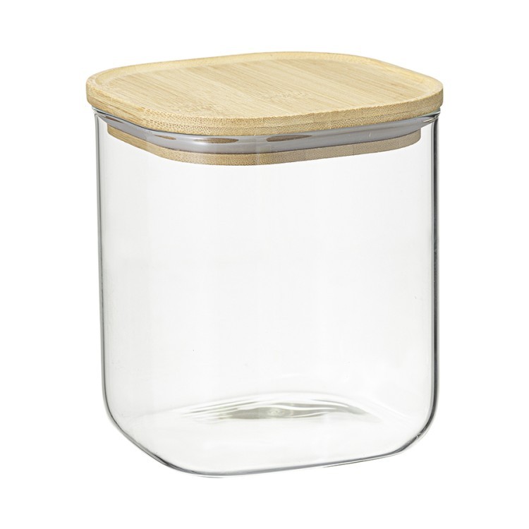 Банка для хранения квадратная glass bamboo, 1,5 л (77499)