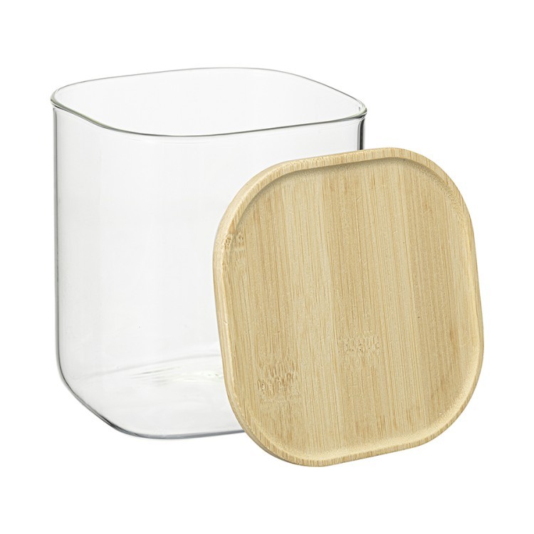 Банка для хранения квадратная glass bamboo, 1,5 л (77499)
