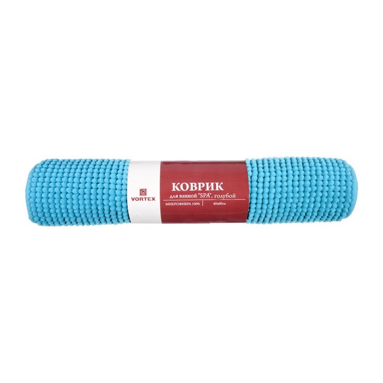 Коврик для ванной Vortex Spa 40х60 см голубой 24261 (72539)