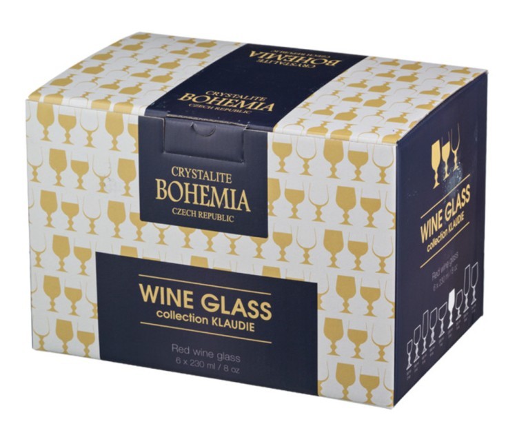Набор бокалов для вина из 6 шт. "claudie / sterna" 190 мл.высота=14 см. CRYSTALITE (669-125)