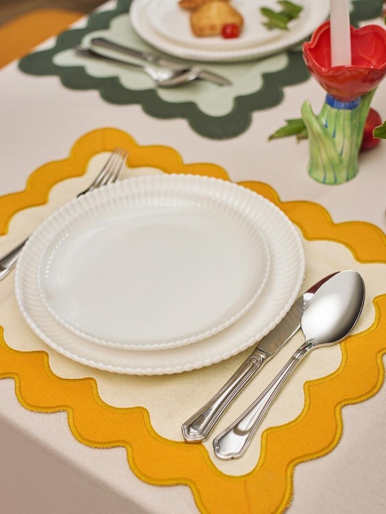 Салфетка под приборы с контрастным кантом горчичного цвета из коллекции trendy ruffles, 35х45 см (78892) Салфетка под приборы с контрастным кантом горчичного цвета из коллекции trendy ruffles, 35х45 см (78892)