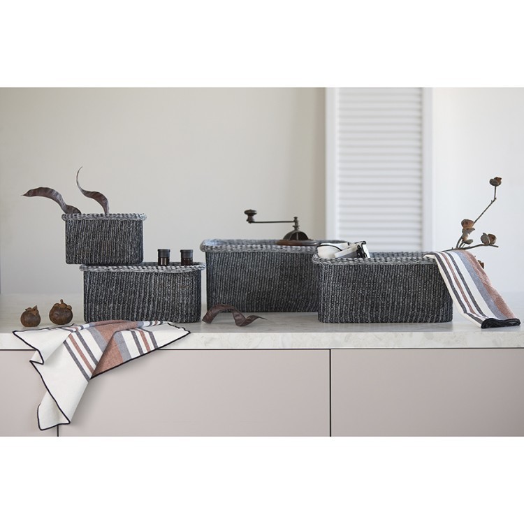 Набор из 4-х корзин для хранения sustainable collection, черный (77687) Набор из 4-х корзин для хранения sustainable collection, черный (77687)