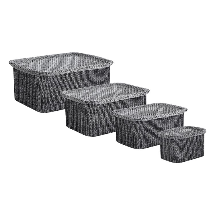 Набор из 4-х корзин для хранения sustainable collection, черный (77687) Набор из 4-х корзин для хранения sustainable collection, черный (77687)