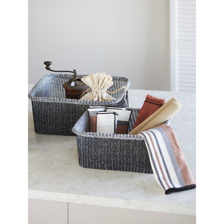 Набор из 4-х корзин для хранения sustainable collection, черный (77687) Набор из 4-х корзин для хранения sustainable collection, черный (77687)