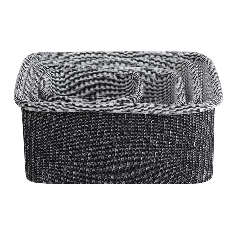 Набор из 4-х корзин для хранения sustainable collection, черный (77687) Набор из 4-х корзин для хранения sustainable collection, черный (77687)