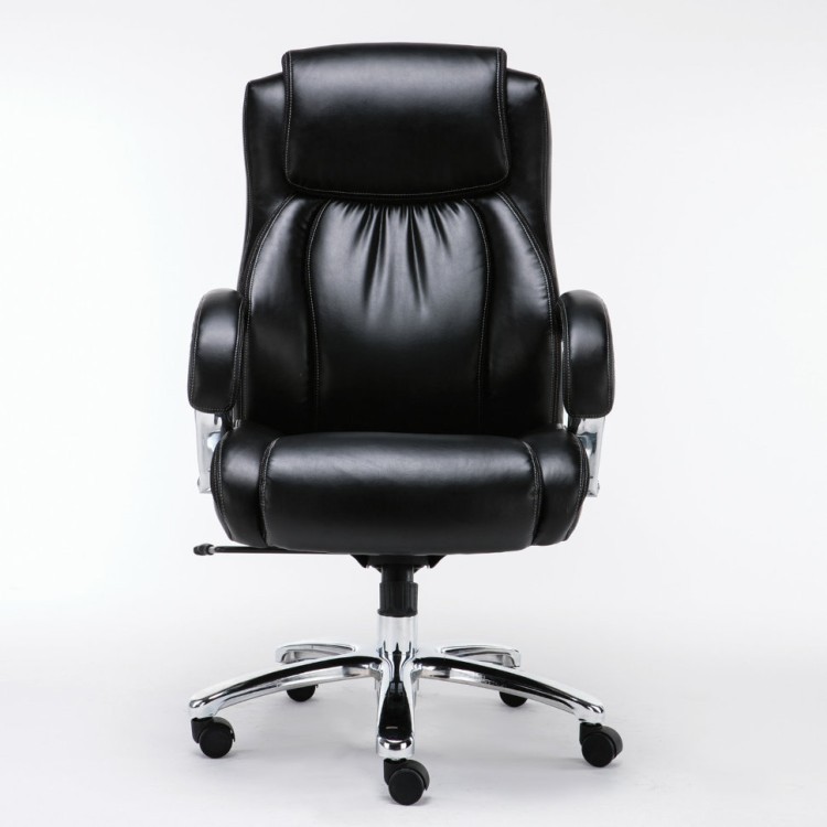 Кресло руководителя Brabix Premium Status HD-003 до 250 кг кожа черное 531821 (1) (71821)