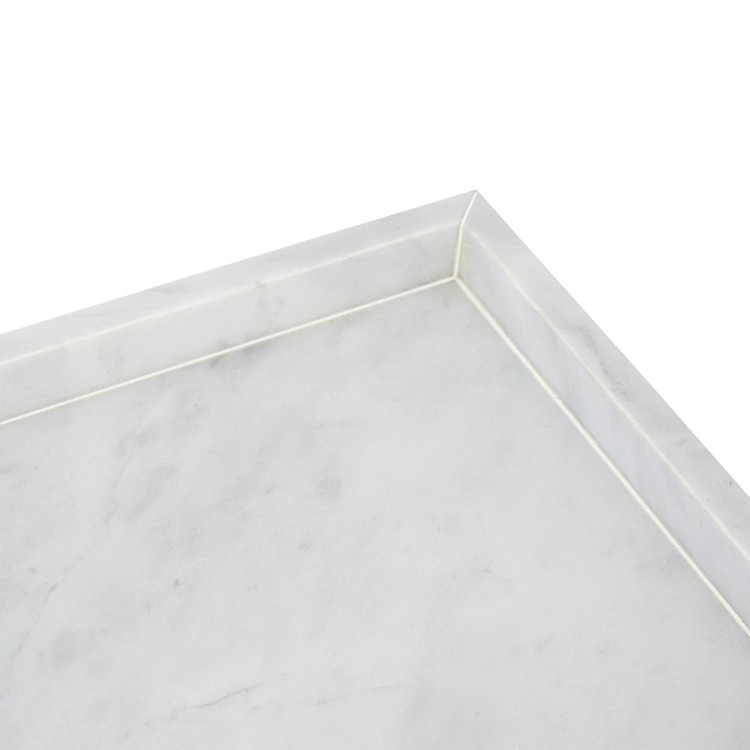 Поднос marm, 28х20 см, белый мрамор (75925)