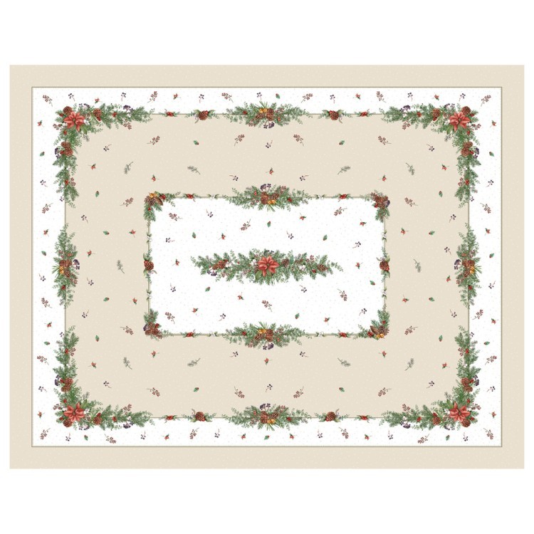 Скатерть  160х220 cm  прямоугольная, "celebration", цвет: бежевый, tm lefard, полиэстер 100% (кор=18 (986-001-20) 