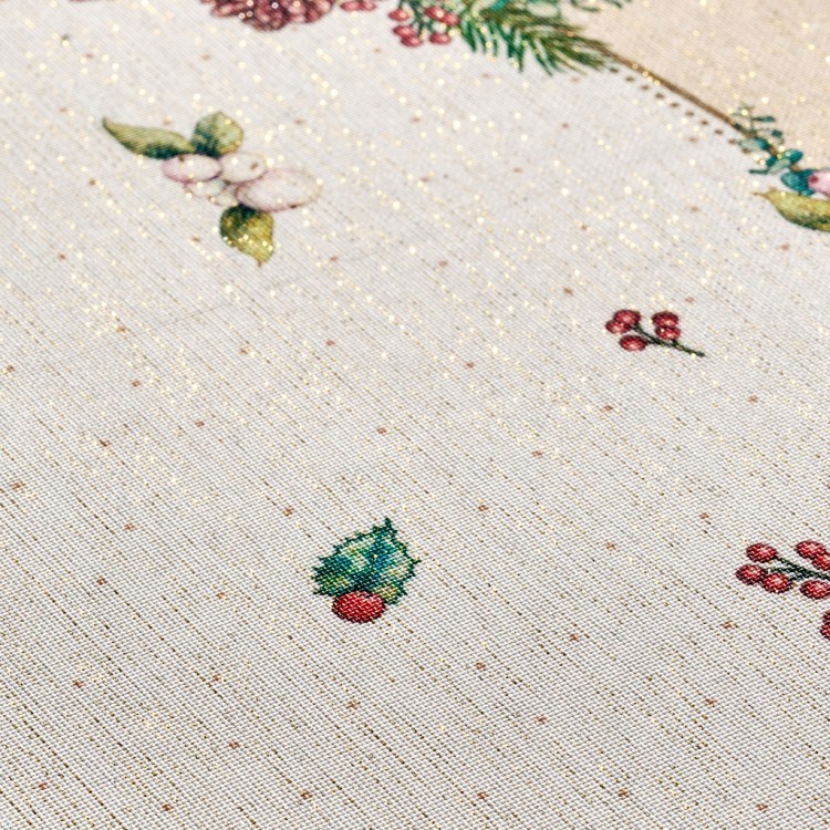 Скатерть  160х220 cm  прямоугольная, "celebration", цвет: бежевый, tm lefard, полиэстер 100% (кор=18 Lefard (986-001-20)