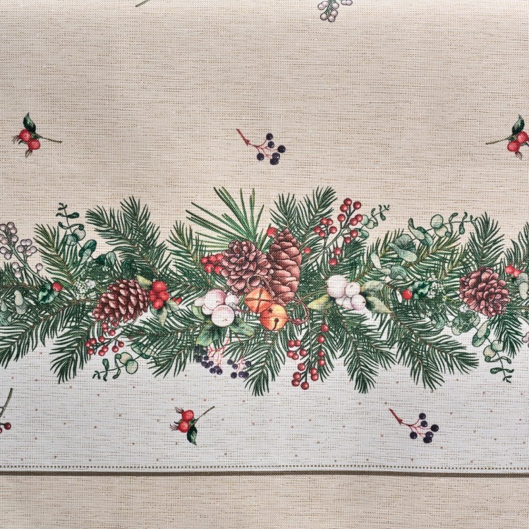 Скатерть  160х220 cm  прямоугольная, "celebration", цвет: бежевый, tm lefard, полиэстер 100% (кор=18 Lefard (986-001-20)