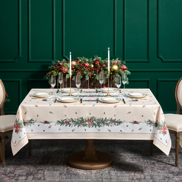 Скатерть  160х220 cm  прямоугольная, "celebration", цвет: бежевый, tm lefard, полиэстер 100% (кор=18 Lefard (986-001-20)