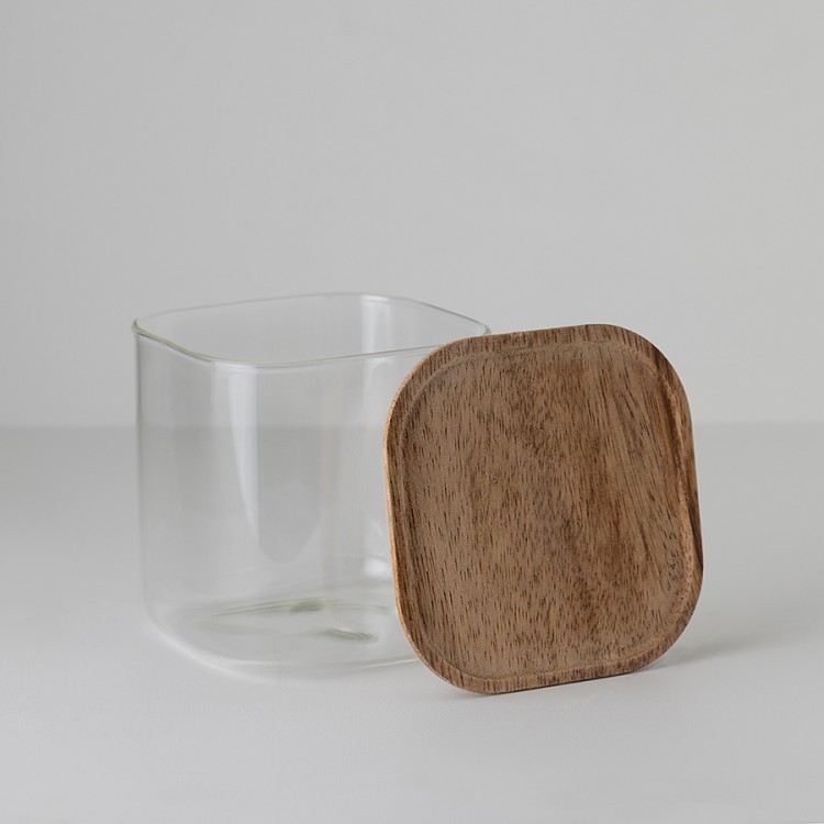 Банка для хранения квадратная glass acacia, 800 мл (79983)