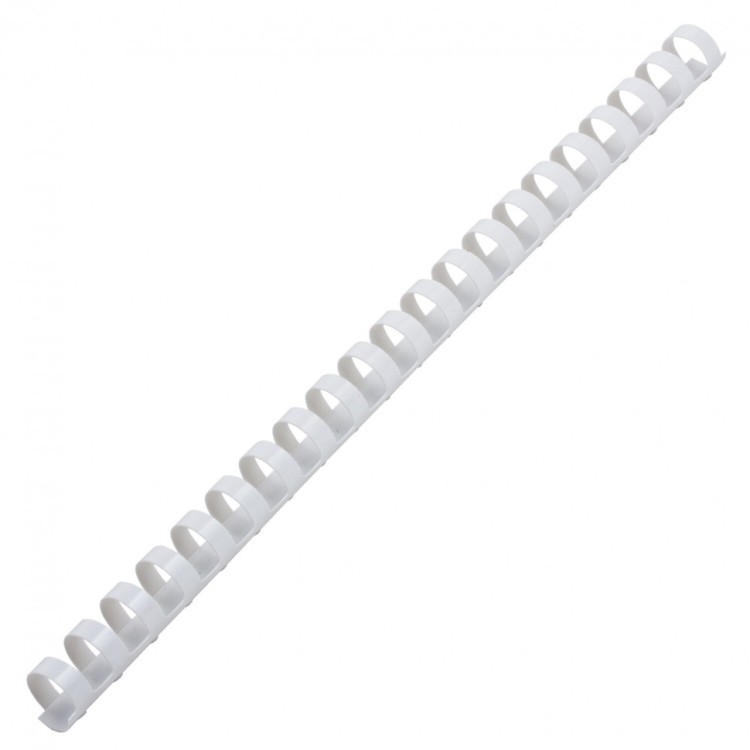 Пружины пластик. для переплета к-т 100 шт 16 мм (для сшив. 101-120 л.) белые Brauberg 530815 (1) (89932)