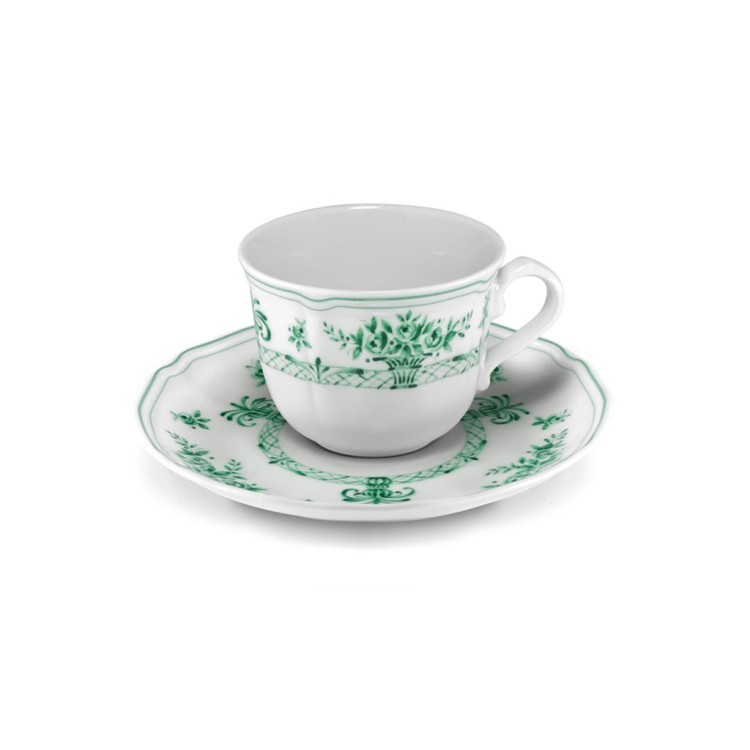 Кофейная пара LANT032VD151010/LANT032VD152130СНЯТО, фарфор, white, green, LE COQ