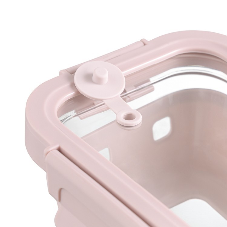 Контейнер для запекания, хранения и переноски продуктов в чехле smart solutions, 370 мл, розовый (73393)