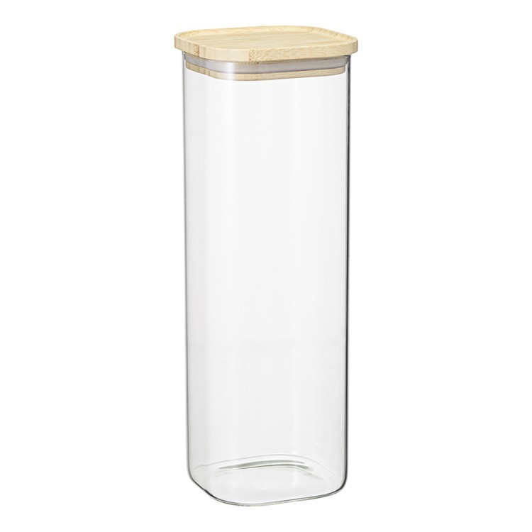 Банка для хранения квадратная glass bamboo, 2,2 л (77501)