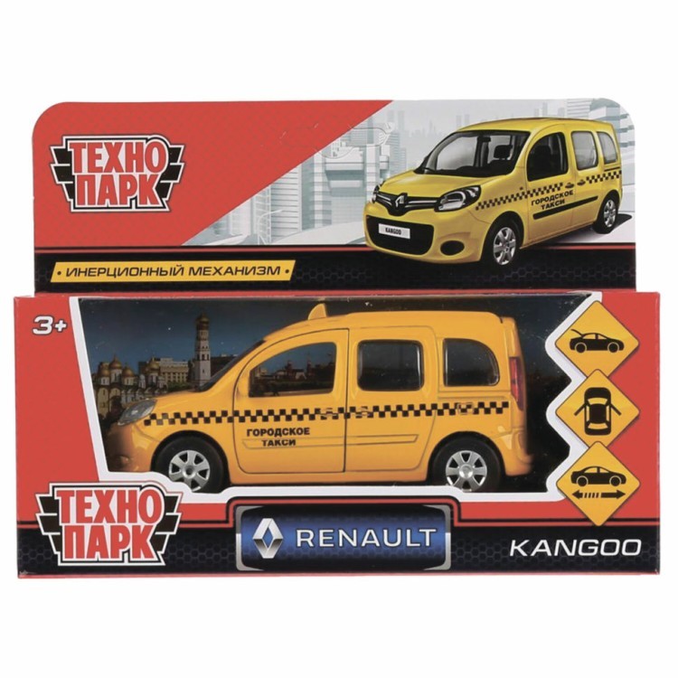 Машина инерционная Технопарк Renault Kangoo Такси 12 см KANGOO-T, 265826 (65607)