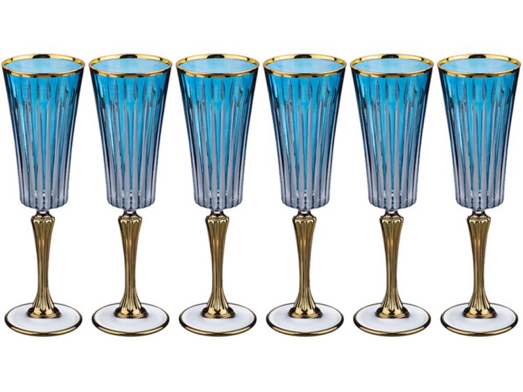 Набор бокалов для шампанского из 6 шт. 180 мл. высота=24 см. SAME (103-539)